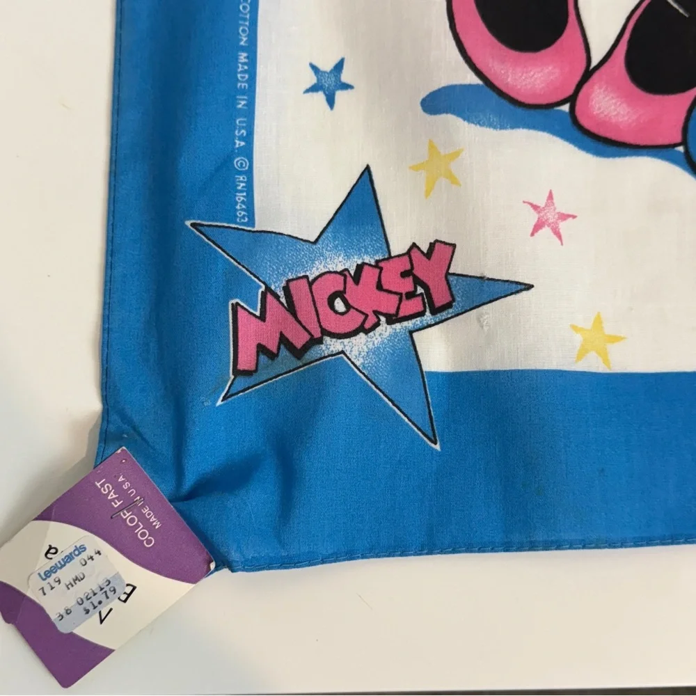 Vintage Disney Mickey & Minnie Mouse 90s Bandana NWT